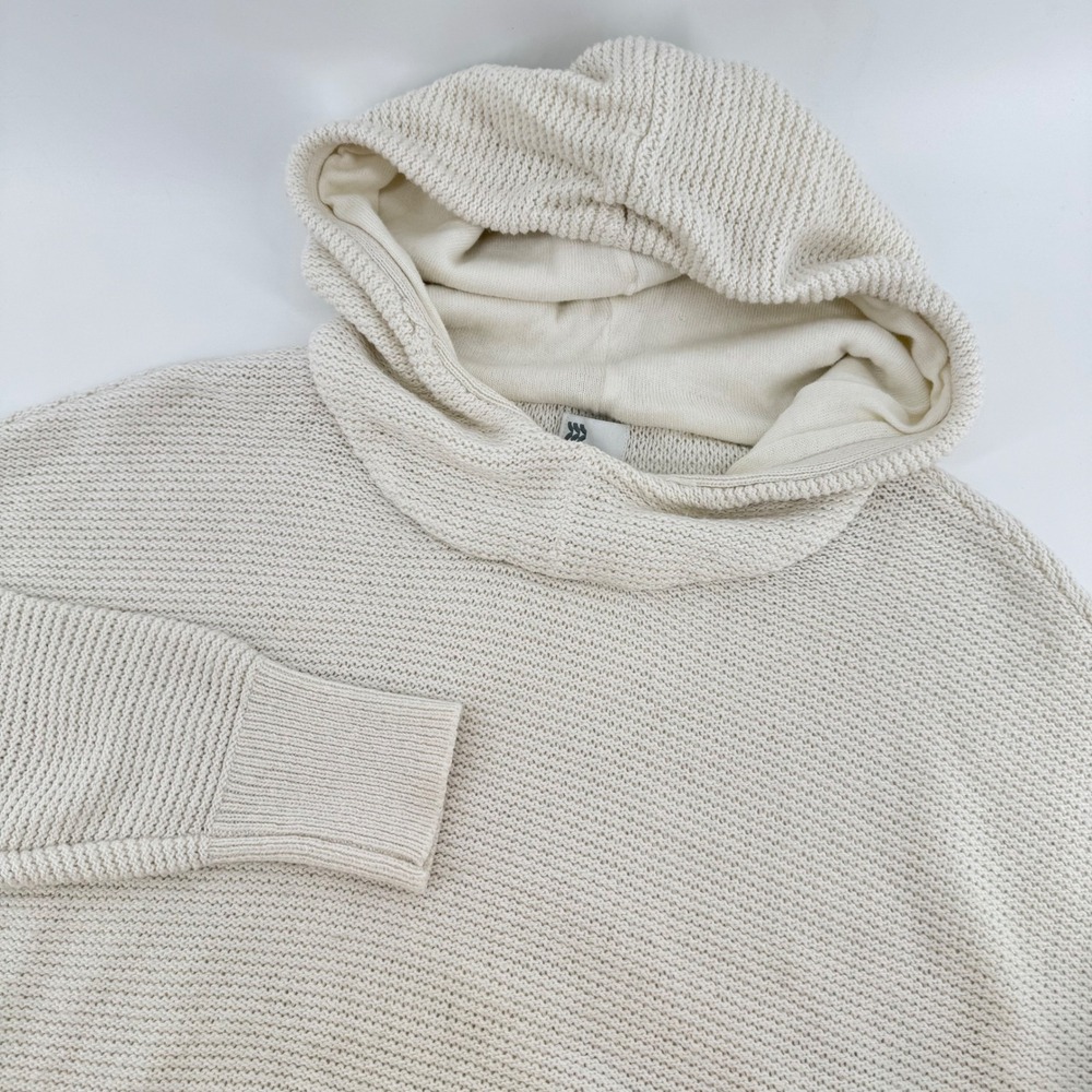 All in Motion Cream Knit‎ Cowl Neck Hoodie Sweatshirt Women's XXL